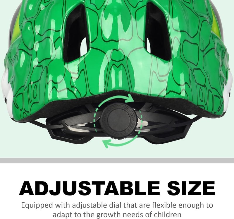 Bavilk Toddler Kids Bike Helmet,3D Dinosaur Helmets for Boys Girls Infant/Baby to Children 1/2/3/4/5/6/7/8 Years Old Lightweight Adjustable Multi-Sports Bicycle Scooter Skateboard Skating Cycling - Image 4